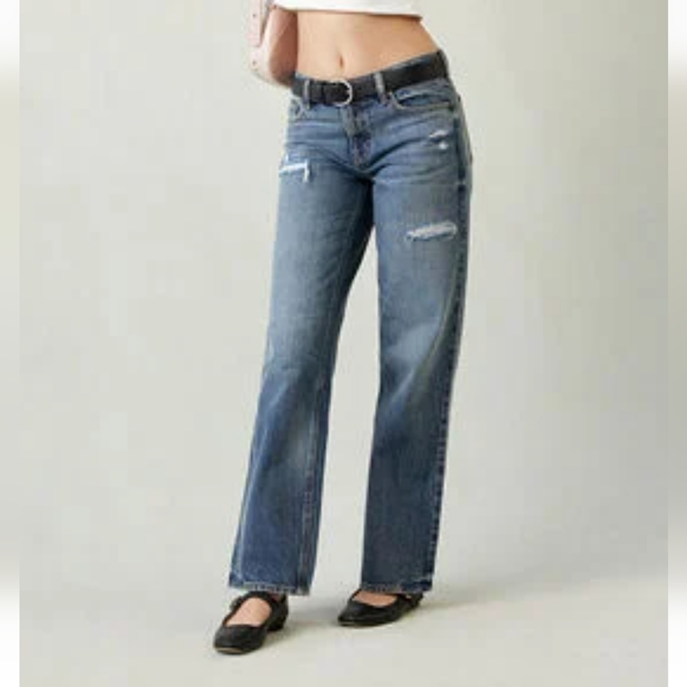 Pac Sun Jordyn Low Rise Dark Blue Wash Straight Leg Jeans/ Sold Out/ SZ 30/ NWOT